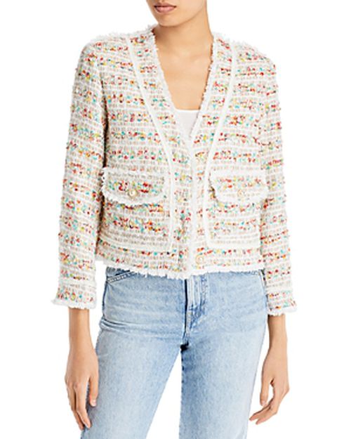 아쿠아주라 여성 트위드 재킷 - 100% 독점 OI5716BL