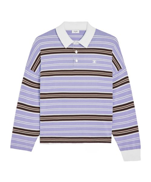 Polo sweater IN striped cotton