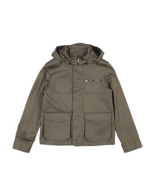 Kid Boy Jacket Military green Size 12 Cotton, Polyester