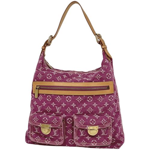 Louis Vuitton Fuchsia Pink Monogram Denim Handbag Shoulder Bag Pre-Owned