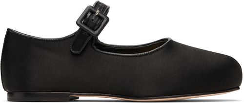 Sandy Liang Black Mary Jane Pointe Ballerina Flats