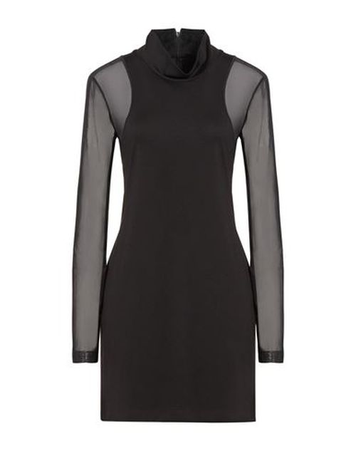 Woman Mini dress Black Size 6 Viscose, Polyamide, Elastane