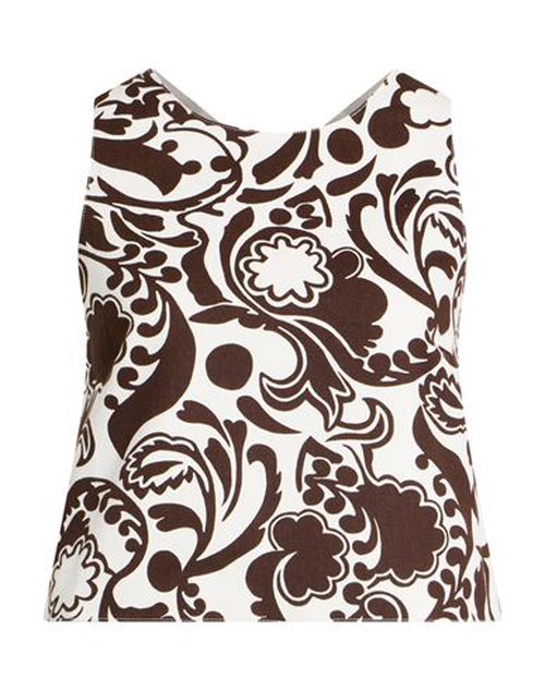 Woman Top White Size 6 Cotton, Elastane