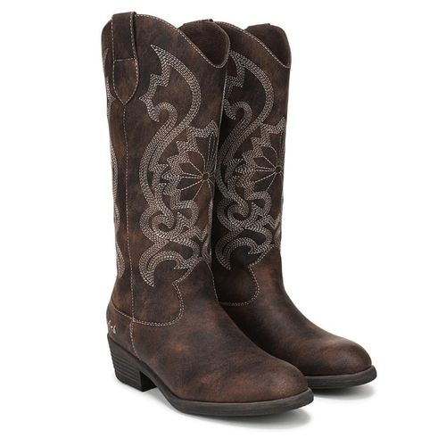 Women's Stutter Western Boots (Whiskey Faux Leather)
