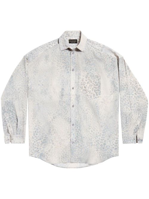 Leo bleached oversized shirt - Neutrals