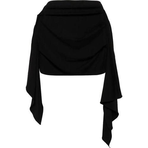 The Attico - Asymmetrical Hem Mini Skirt - Größe 38 - schwarz
