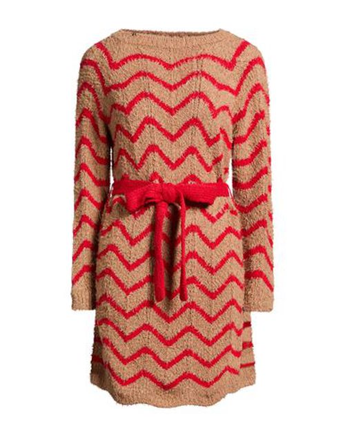 Woman Mini dress Camel Size 4 Cotton, Polyester
