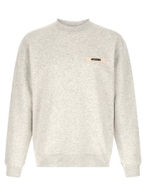 Logo-Patch Cotton Sweatshirt — Gray