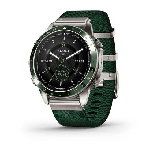MARQ Golfer (Gen 2) Modern Tool Watch Titanium Bezel With Green Nylon Band