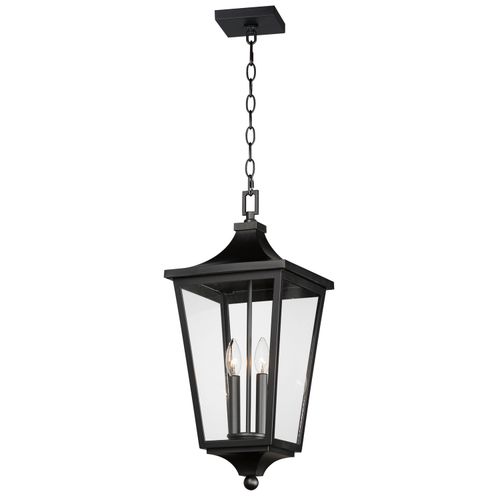 Black Two Light Outdoor Hanging Lantern from the Sutton Place VX Collection