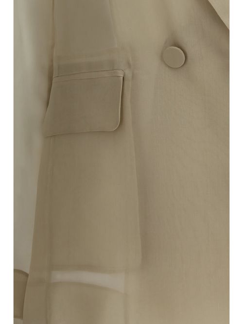 Slogan Jacket — Beige