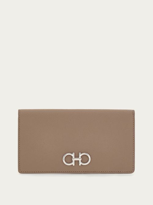 Women Gancini wallet Beige