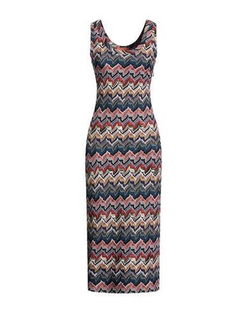 Woman Midi dress Blue Size 10 Viscose, Wool, Metallic fiber