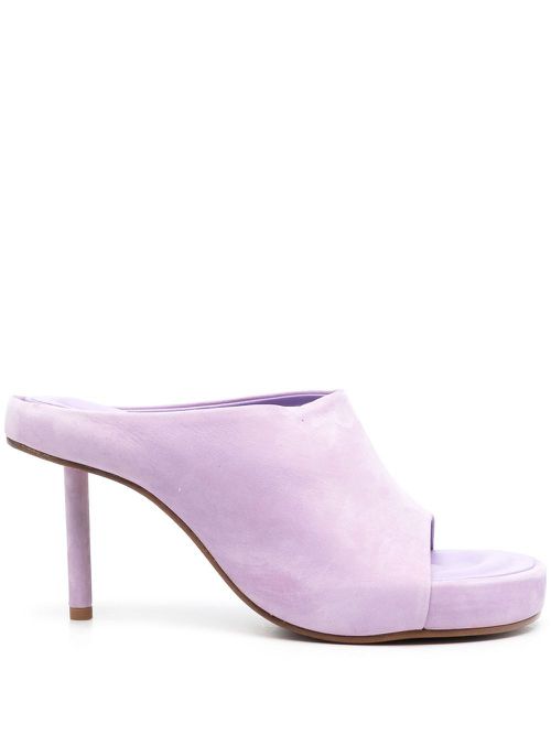 Moulded calf-suede sandals - Purple