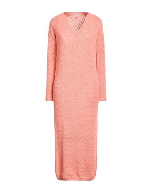 Woman Midi dress Salmon pink Size S Cotton, Cashmere