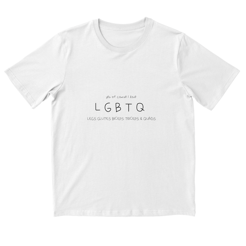 Gym Routine T-shirt in White - Extra Sma