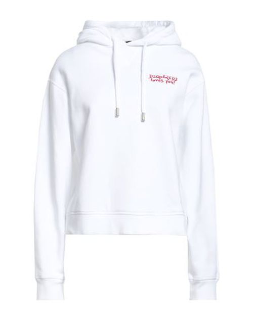 Woman Sweatshirt White Size S Cotton, Elastane