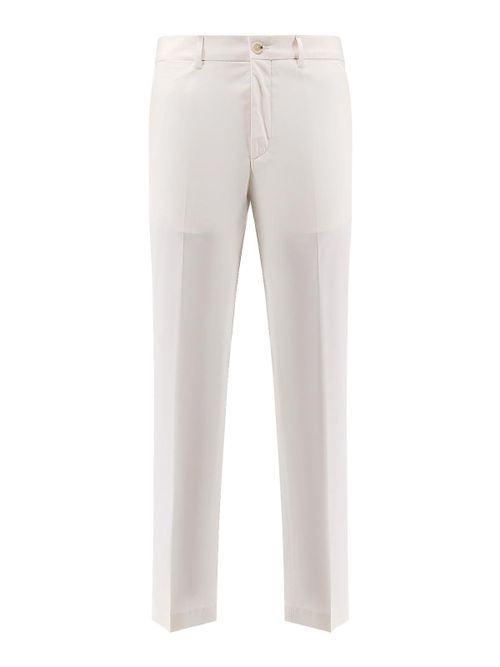 Cotton and silk trousers