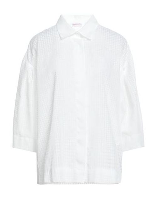 Rossopuro Woman Shirt White Size S Cotton, Polyester