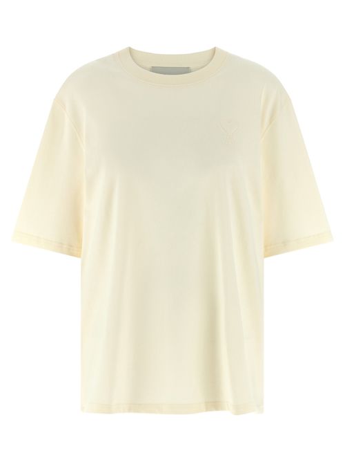 Ami de Coeur Logo Embroidered T-Shirt — Beige