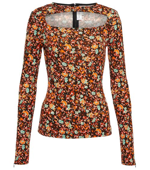 Floral cutout top