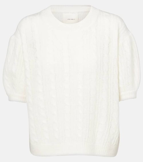 Kenzie cable-knit cashmere and silk sweater