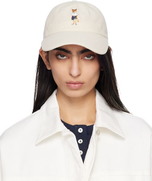 Beige Dressed Fox Cap