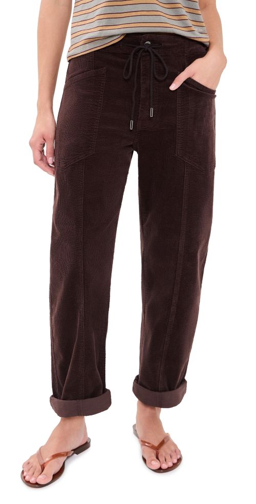 Villa Corduroy Barrel Pants Chocolate