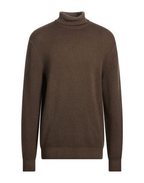 Man Turtleneck Dark brown Size 44 Virgin Wool