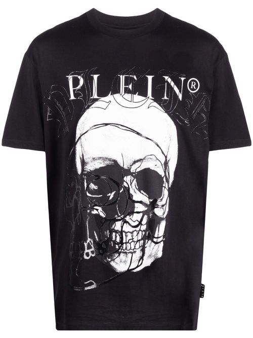 Skull print cotton T-shirt - Black