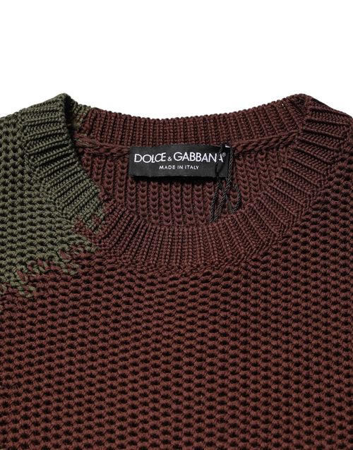 Multicolor Cotton Abstract Sweater — Multicolor