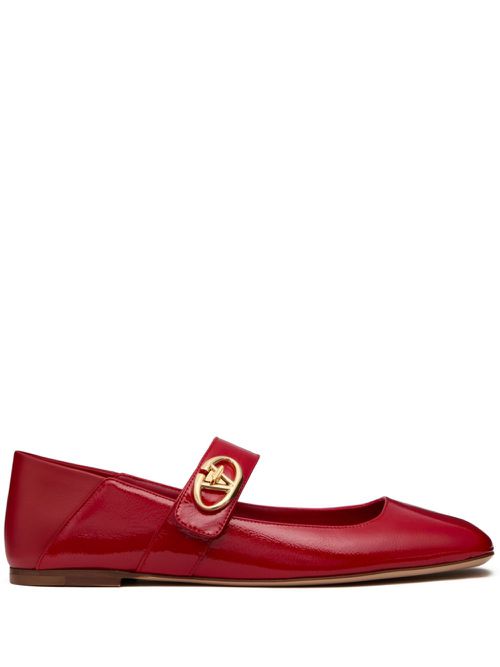 Valentino Garavani VLogo Locker ballerina shoes - Rood