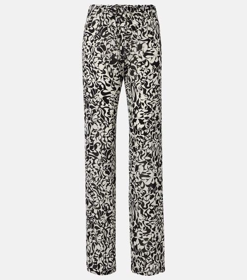 Printed straight pants
