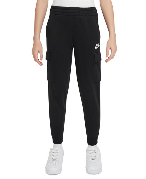 Big Kids Sportswear Club Fleece Cargo Pants - Black