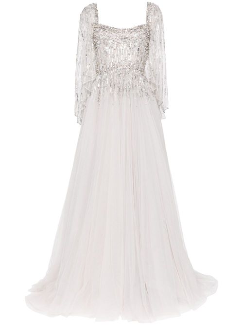 Bunny Blooms sequin-embellished gown - Grey