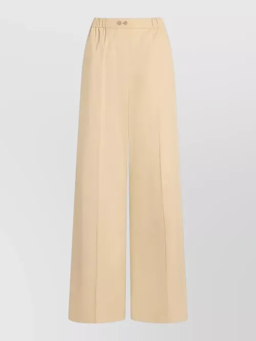 Patou - wide leg trousers button detail side pocket