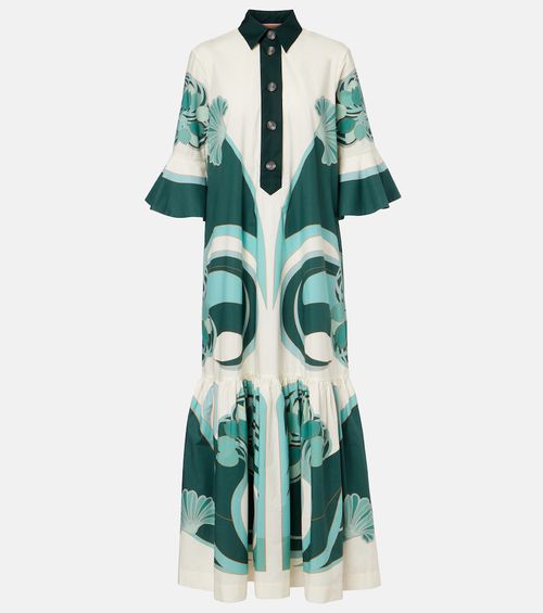 Artemis printed cotton poplin shirt dress