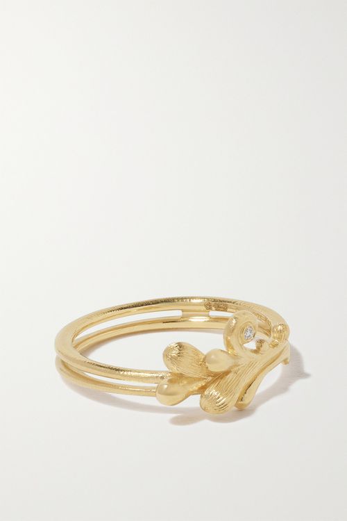 Boho 18-karat Gold Diamond Ring - 52