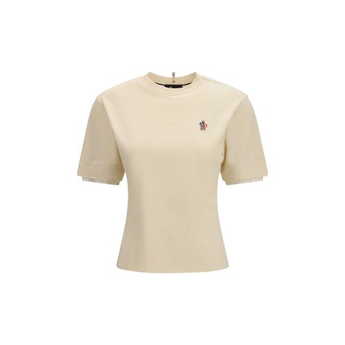 Logo-Embroidered Cotton T-Shirt — Beige