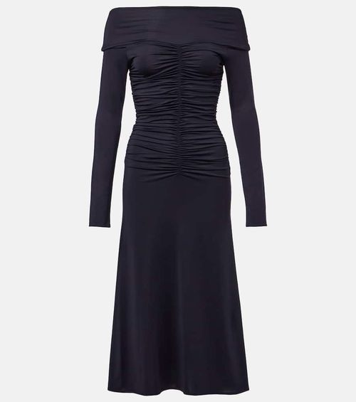 Callie ruched jersey maxi dress