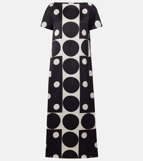 Polka-dot maxi dress