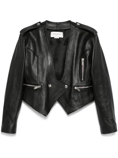 Leather biker jacket - Black