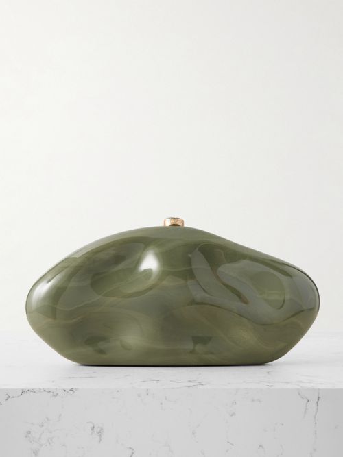 The Caldera Acrylic Clutch - Green