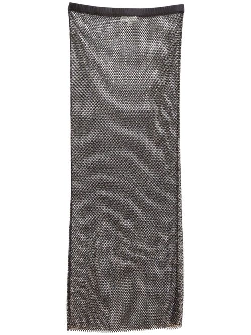 Fishnet maxi skirt - Black