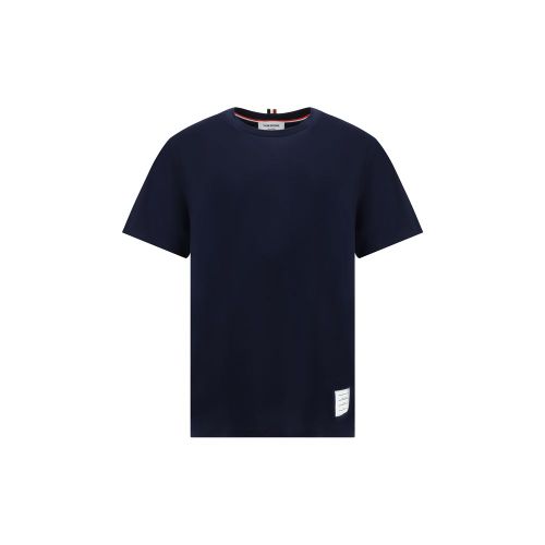 Logo-Patch Cotton T-Shirt — Navy