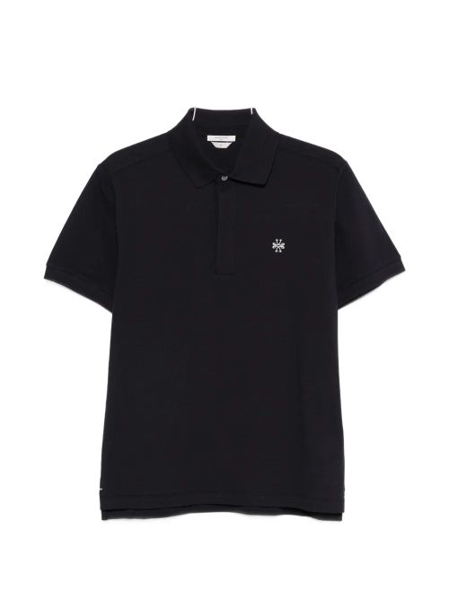 Embroidered Logo Polo Shirt — Black