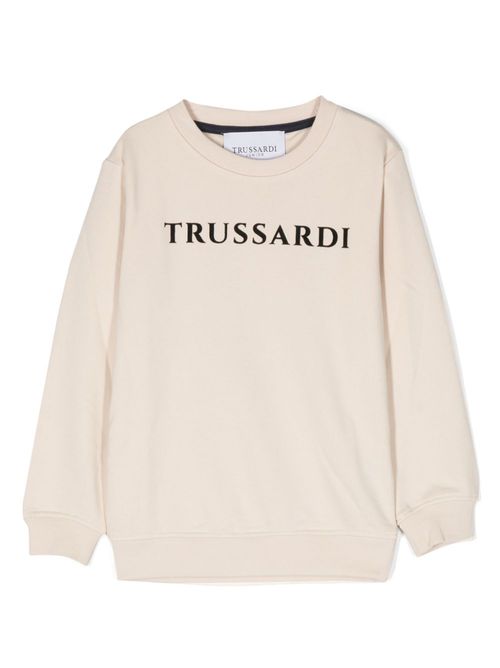 Logo-print cotton sweatshirt - Neutrals