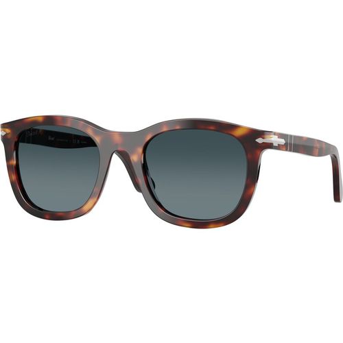 Persol Unisex Persol PO3395S 24/S3 Occhiali da sole Acetato Tartaruga Blu Pantos Polarizzata Sfumato