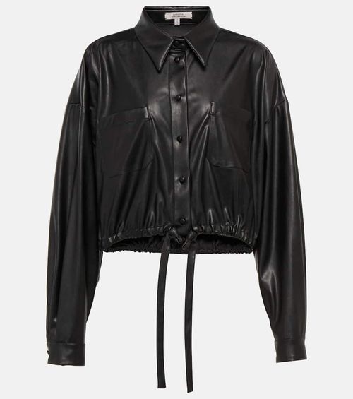 Sleek Comfort faux leather shirt