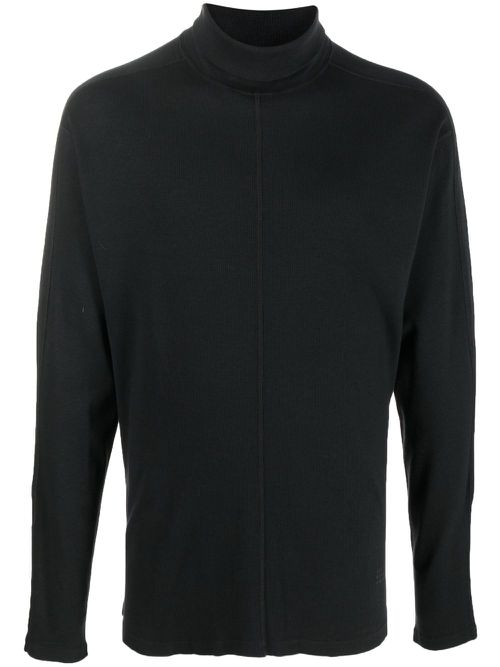 Roll-neck ribbed-knit jumper - Grey
